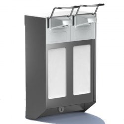 MediQo Duo Short Lever Soap Dispenser 2 x 1000ml, 8315MQ