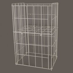 MediQo 60 Litre White Steel Wire Waste Bin, 3820MQ