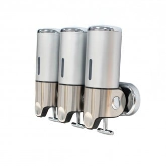 Eclipse Triple Shower Dispenser Silver