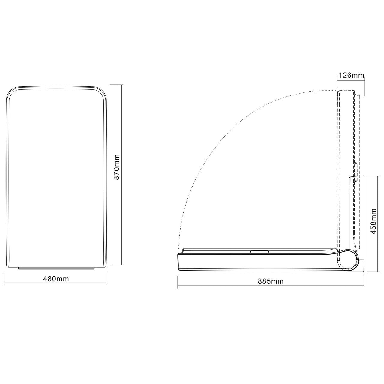 Vertical Baby Changer Light Grey