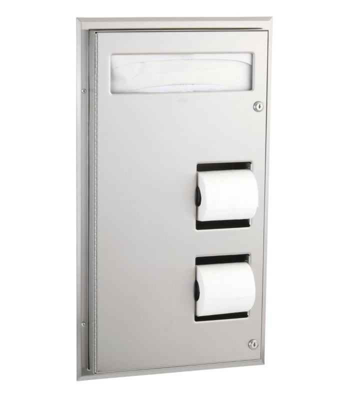 Bobrick Partition Mounted Seat Cover & Tissue Dispenser