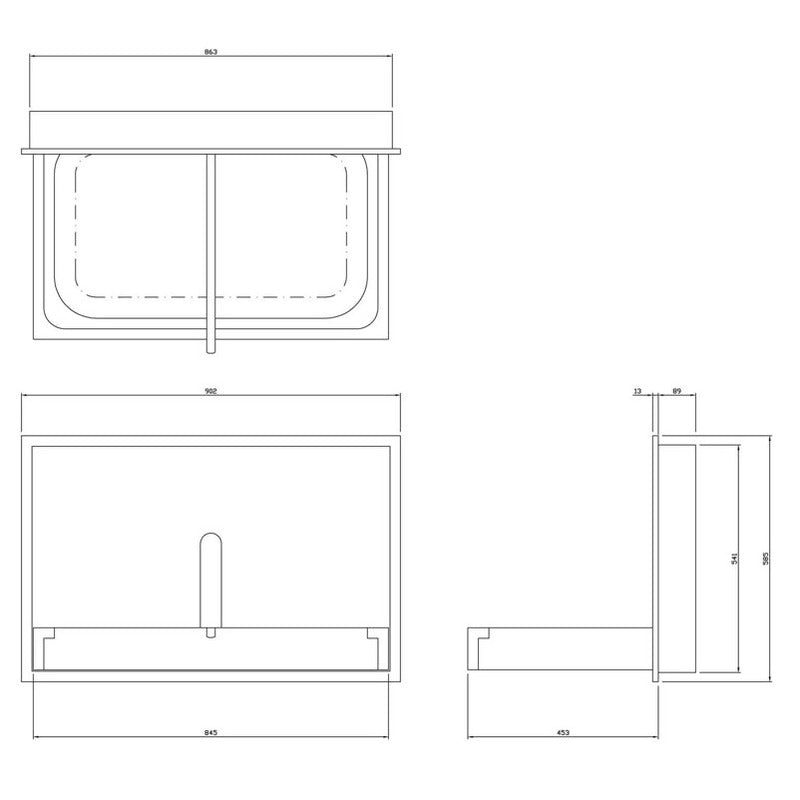 Dolphin Recessed Stainless Steel Changing Table
technical