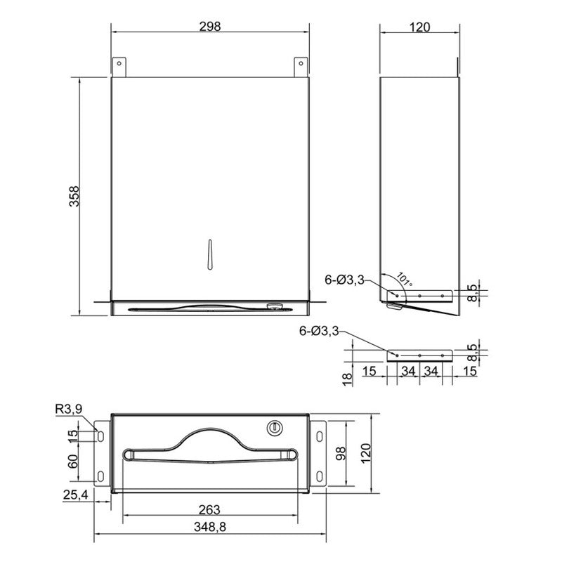 Dolphin Paper Towel Dispenser Behind Mirror
Technical