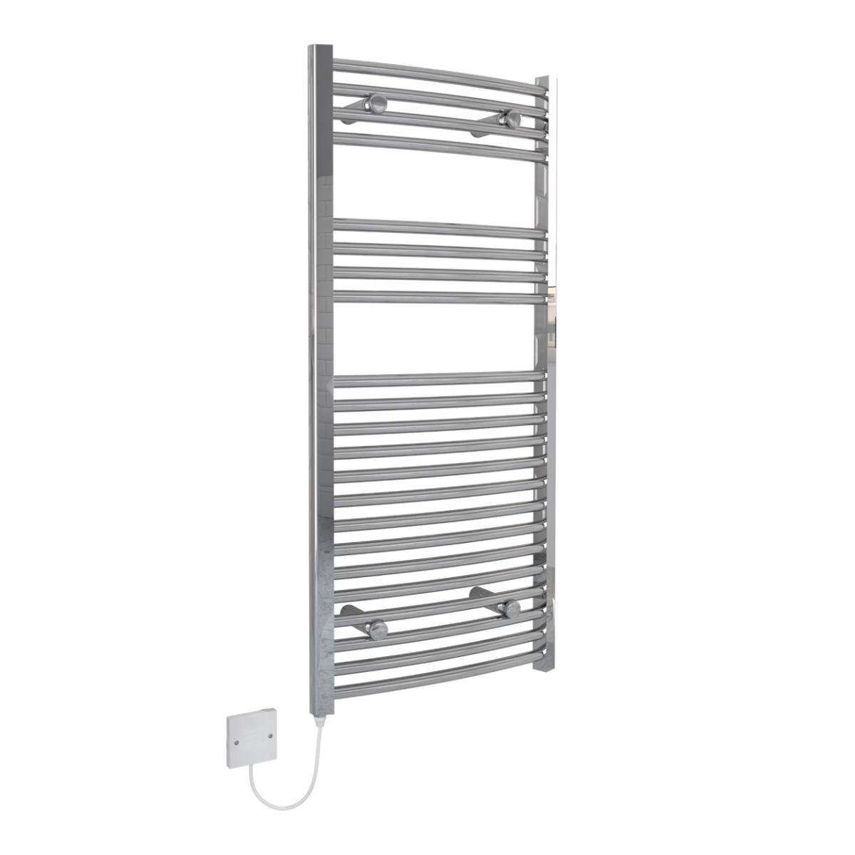 Kudox Curved Electric Towel Rail Chrome