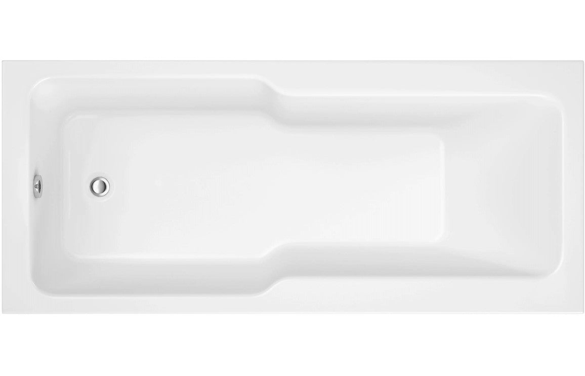 Brinley Straight 1700x750x550mm 0TH "C" Shower Bath w/Legs