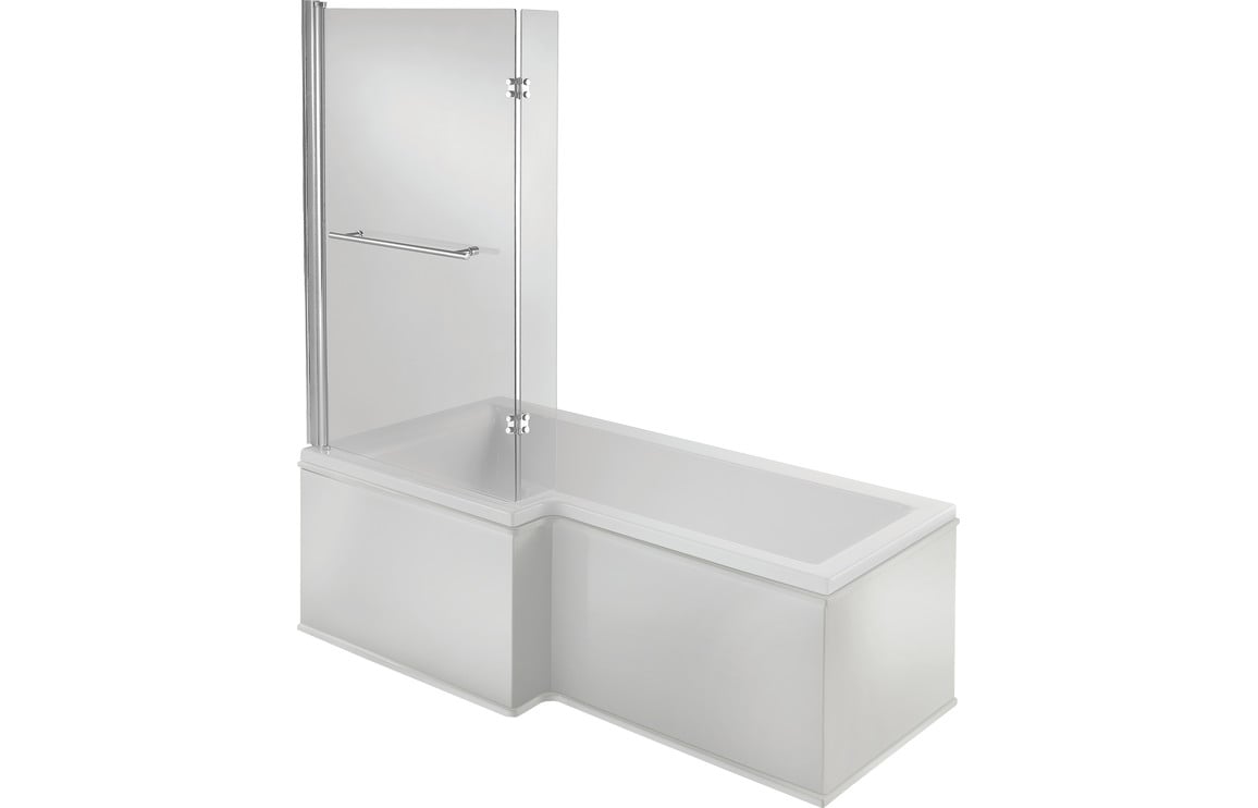 Emerson L Shape 1500x850x560mm 0TH Bath w/Legs (LH)