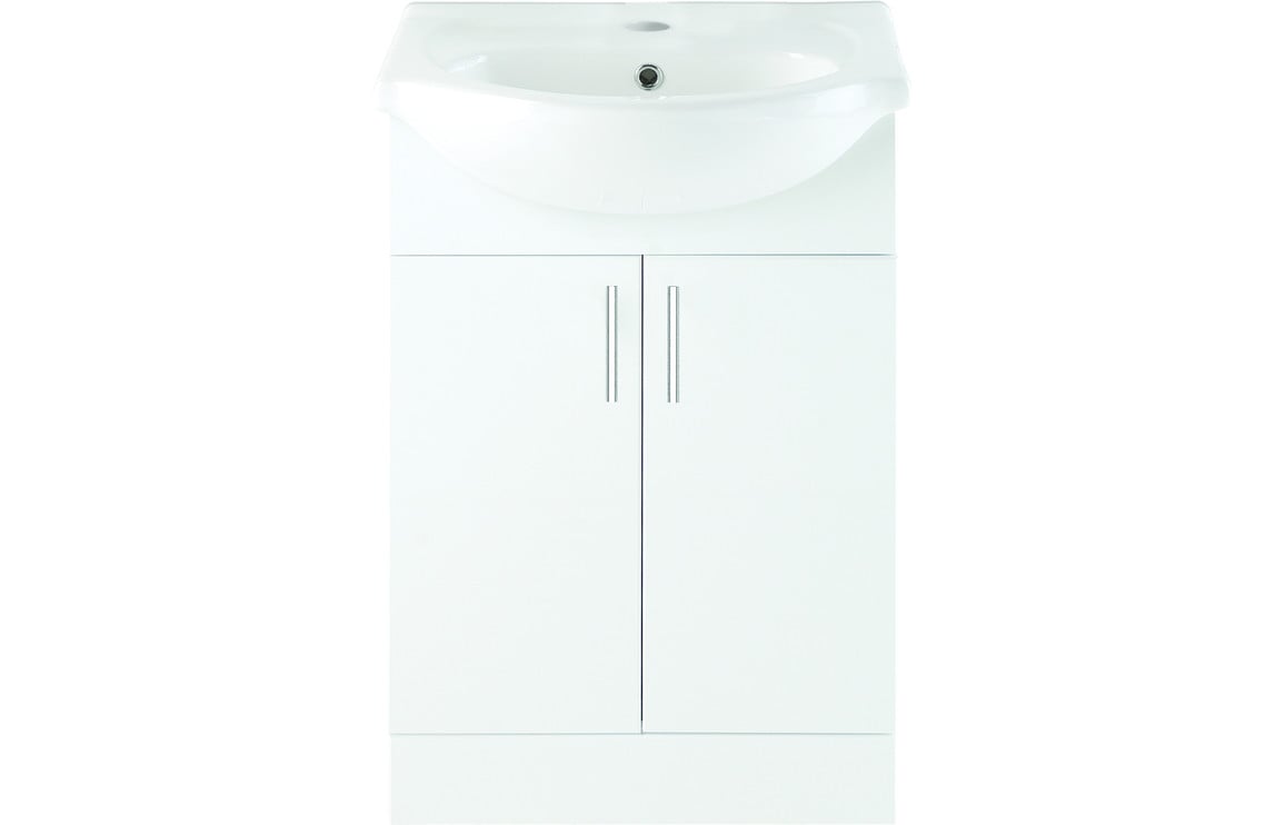 Zosma 650mm Basin Unit & Basin - White Gloss