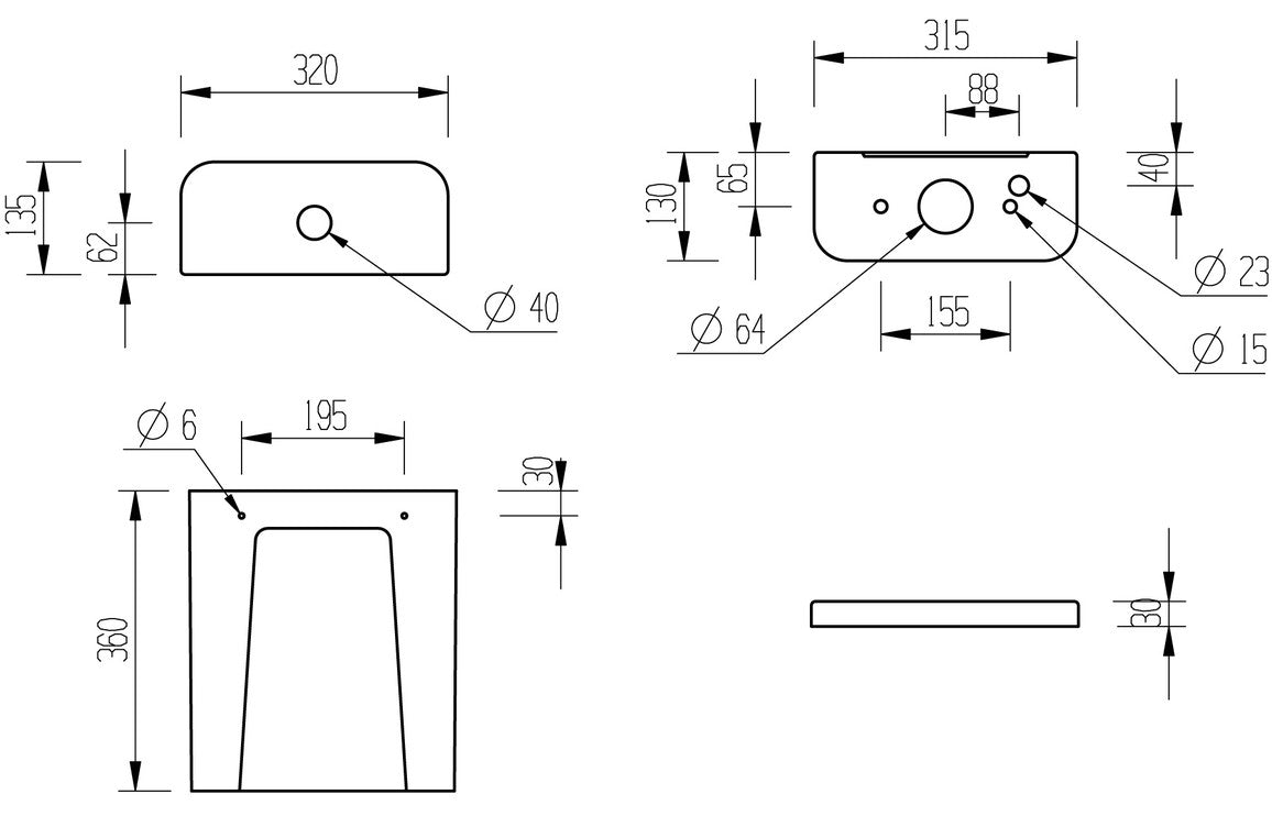 Thalassa Close Coupled Open Back WC & Soft Close Seat