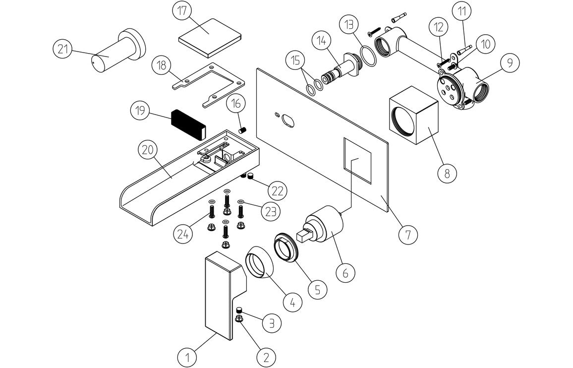 Pisces Cloakroom Basin Mixer - Chrome