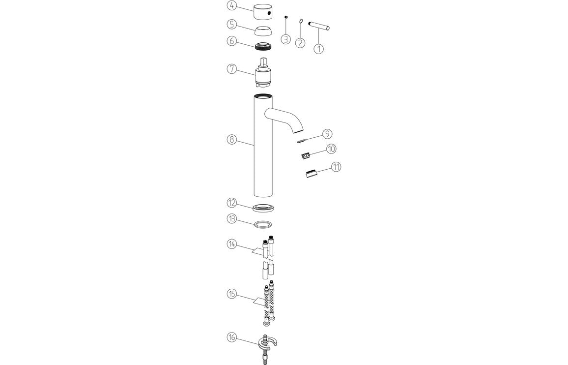 Lumos Cloakroom Basin Mixer & Waste - Chrome