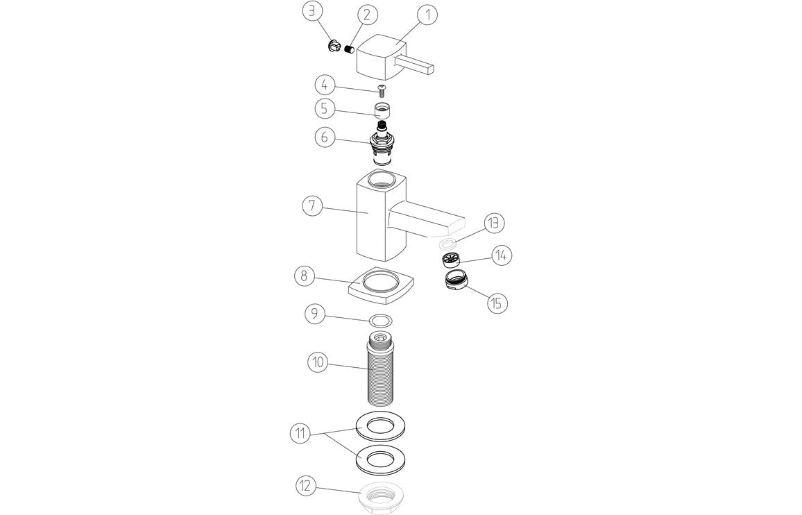 Pavo Cloakroom Basin Mixer - Chrome
