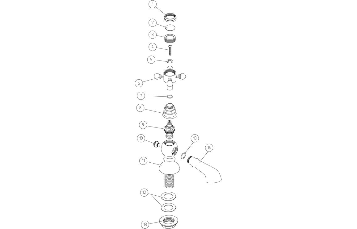 Palas Bath/Shower Mixer & Bracket - Chrome