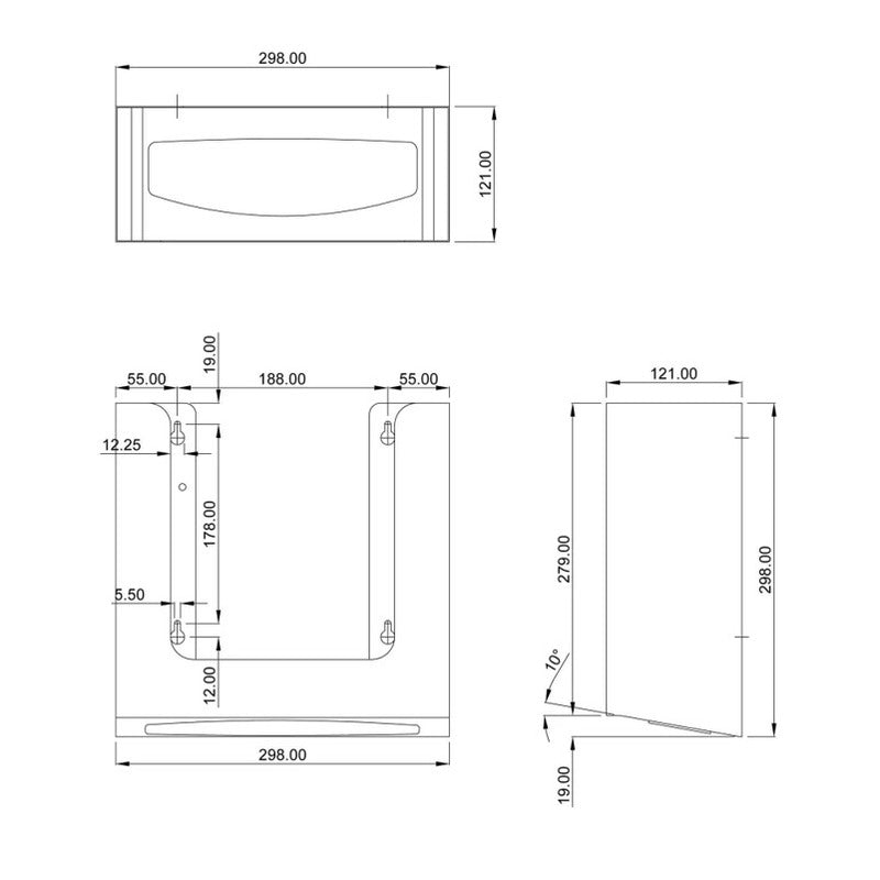Dolphin Prestige Behind Hinged Mirror Paper Towel Dispenser
Technical