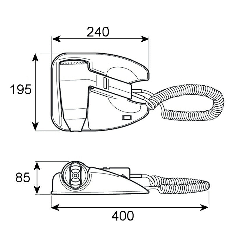 Valera Drawer Fitting 1200w Hair Dryer Dimensions
