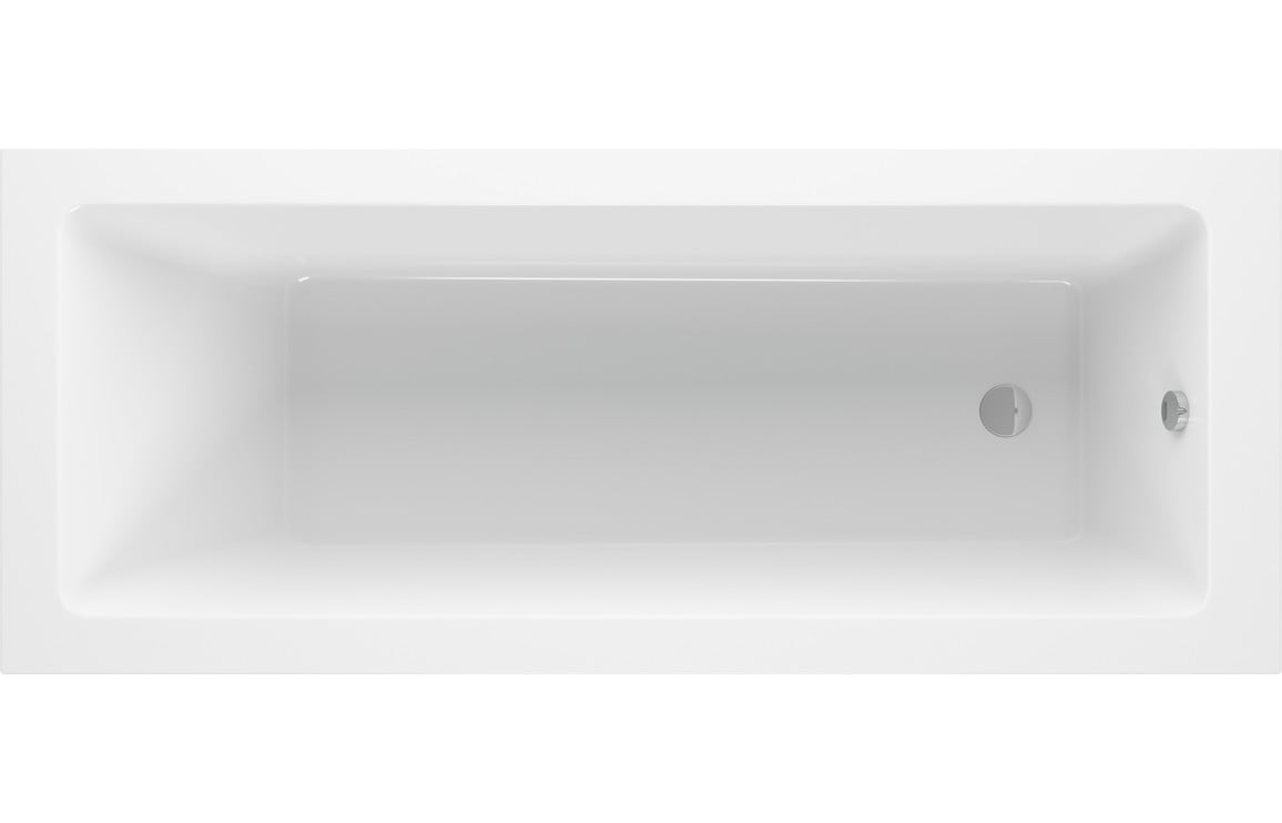 Emerson Square Single Ended 1600x700x550mm 0TH Bath w/Legs