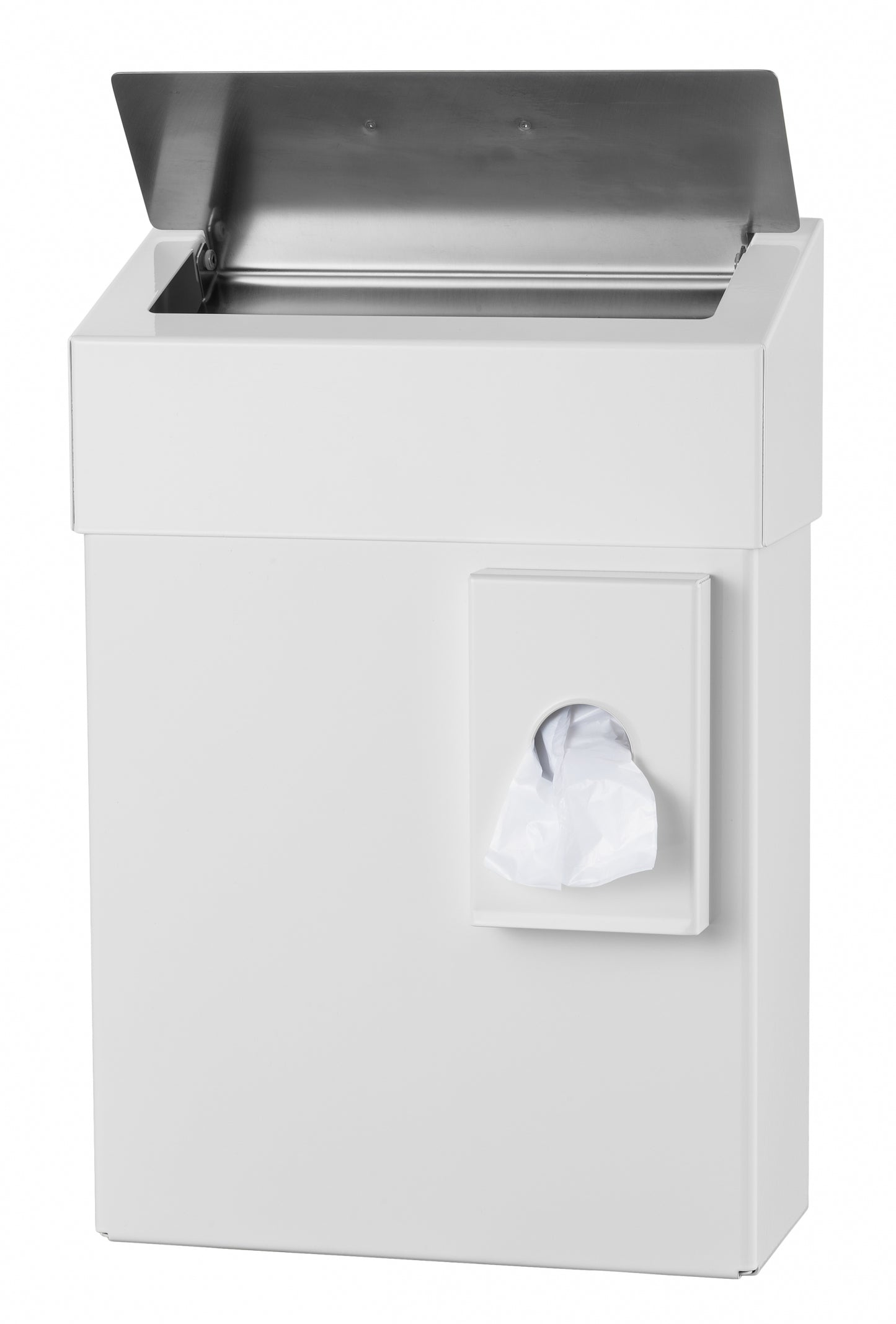 MediQo 10 Litre White Steel Sanitary Bin, 8255MQ