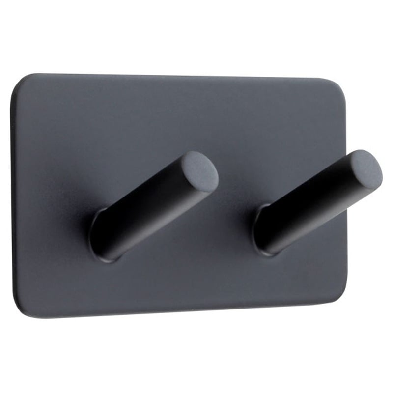 Double Coat Hook On 3M Adhesive Plate
Matt Black