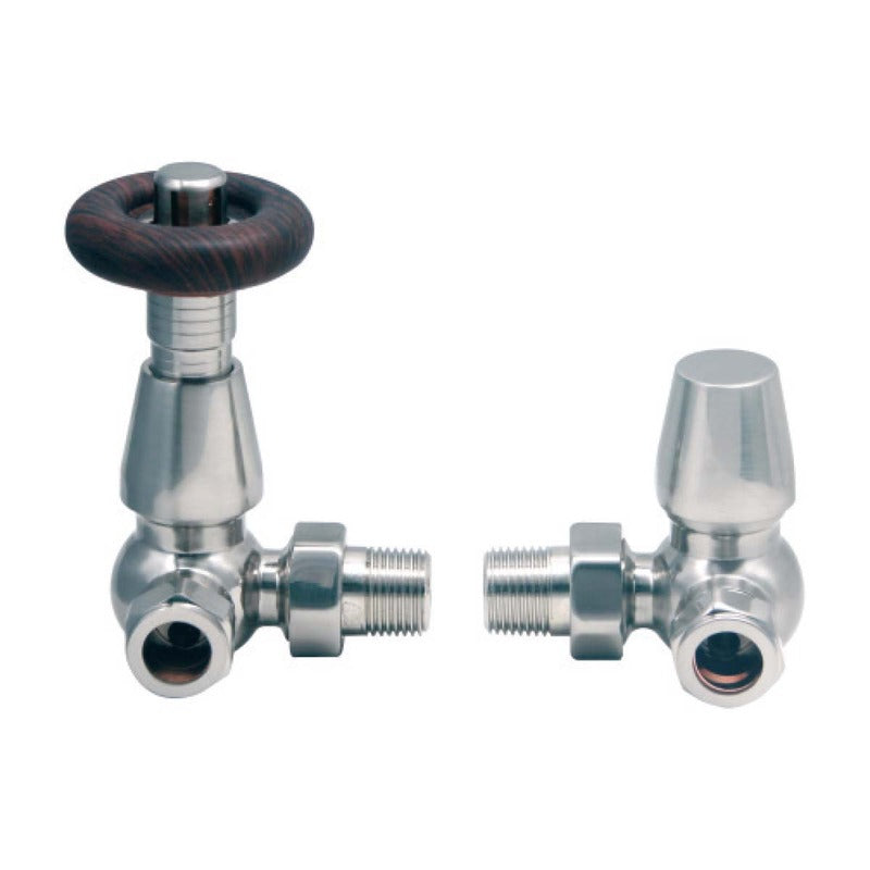 Scudo Designer Corner Valves Nickel (Pair)