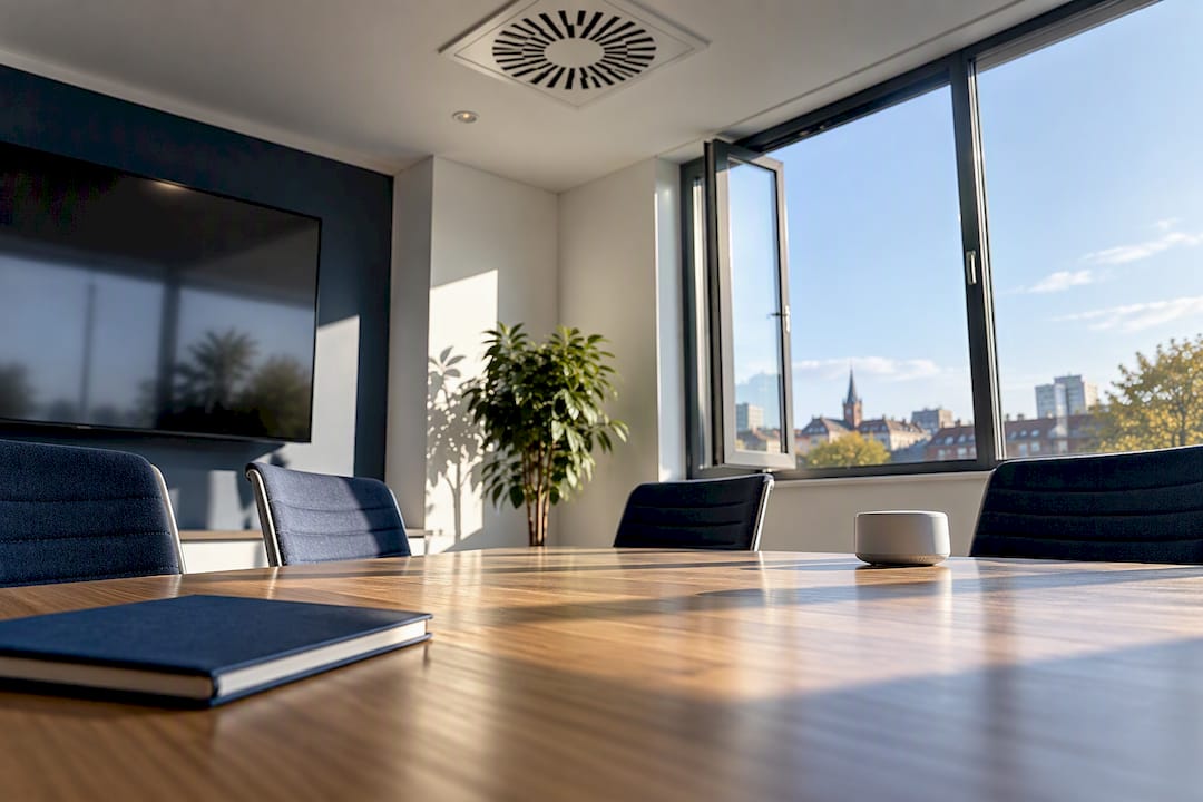 UK office meeting room with ventilation