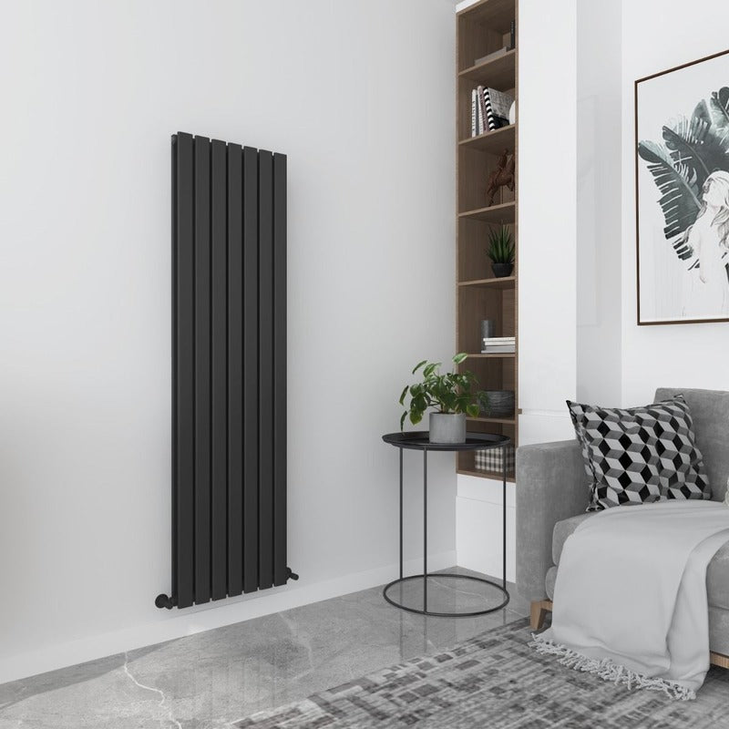 Milan Designer Vertical Radiator
Black
Angled