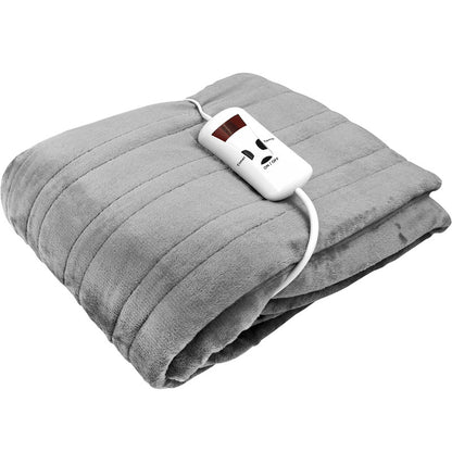 Bauer Luxury Grey Soft Touch Heated Throw