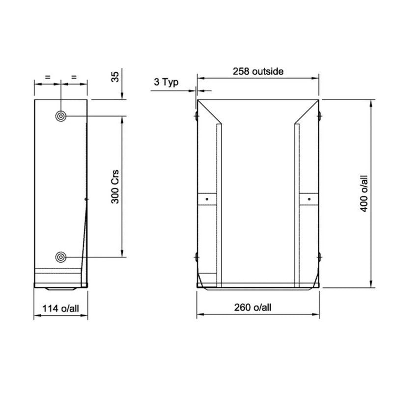 Dolphin Paper Towel Dispenser – Behind Mirror
Technical