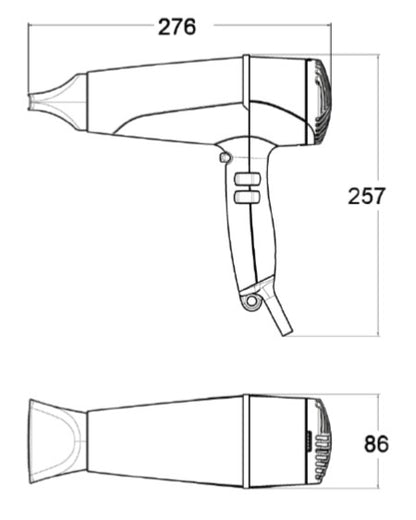 Valera Swiss Light 3200 Hair Dryer Drawing