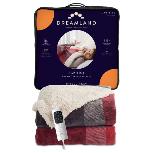 Dreamland IntelliHeat Check Sherpa Overblanket