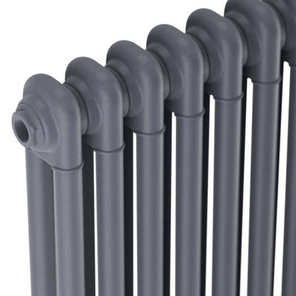 2 Column Horizontal Designer Radiator 
Anthracite Close up