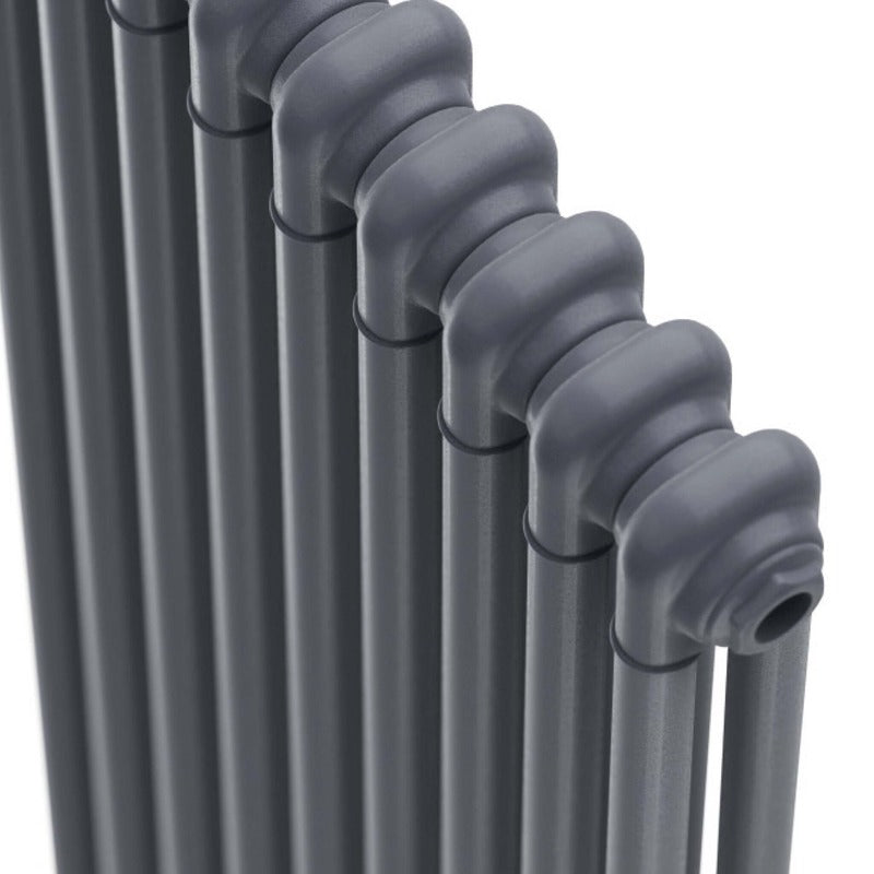 2 Column Vertical Designer Radiator 1800mm 
Anthracite Close up