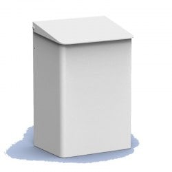 MediQo 6 Litre White Aluminium Waste Bin, 8225MQ