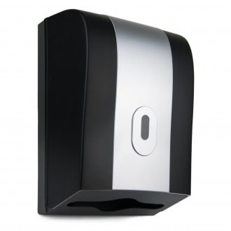 Eclipse Wave Paper Hand Towel Dispenser Black