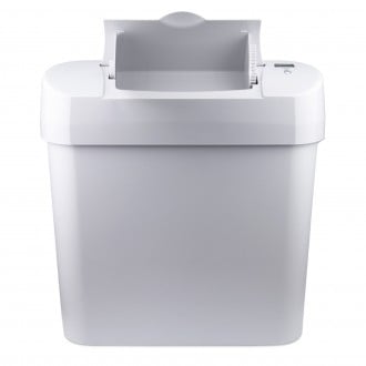 Automatic Sanitary Bin White Lid Open