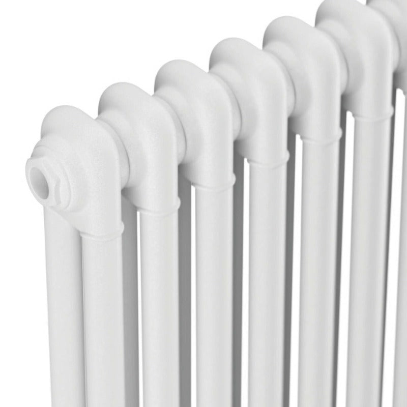 2 Column Horizontal Designer Radiator 
White Close up