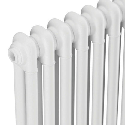 2 Column Horizontal Designer Radiator 
White Close up