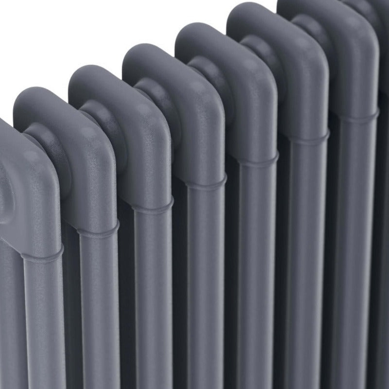 3 Column Horizontal Designer Radiator 
Anthracite Close up