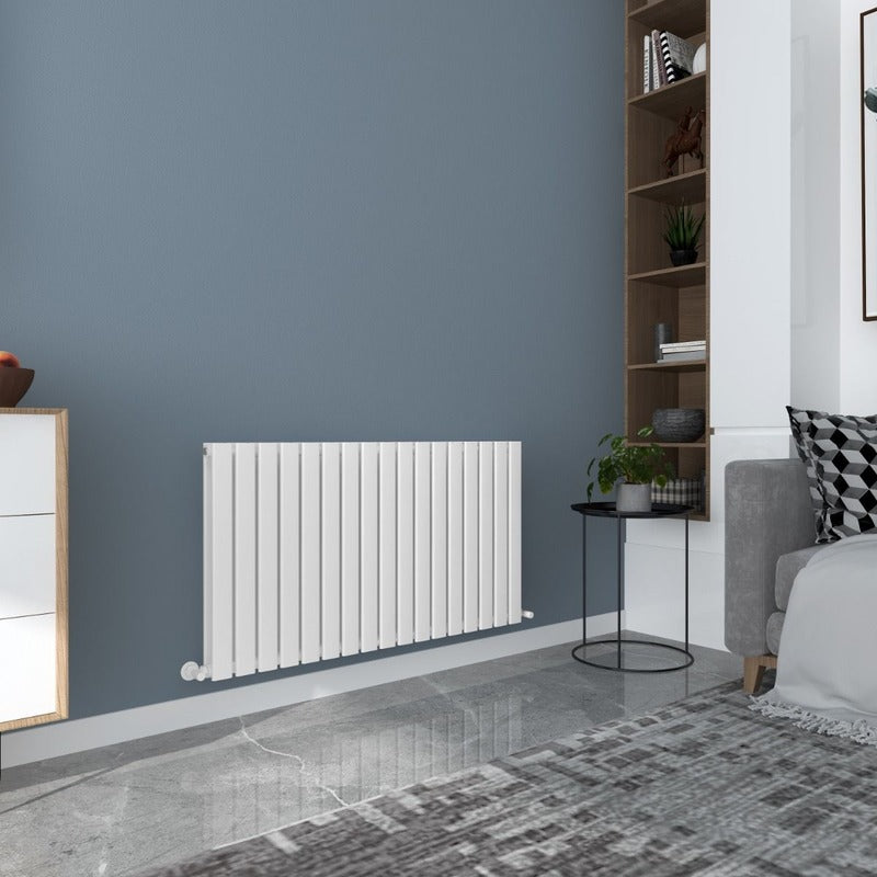 Milan Designer Horizontal Radiator
White
Angled