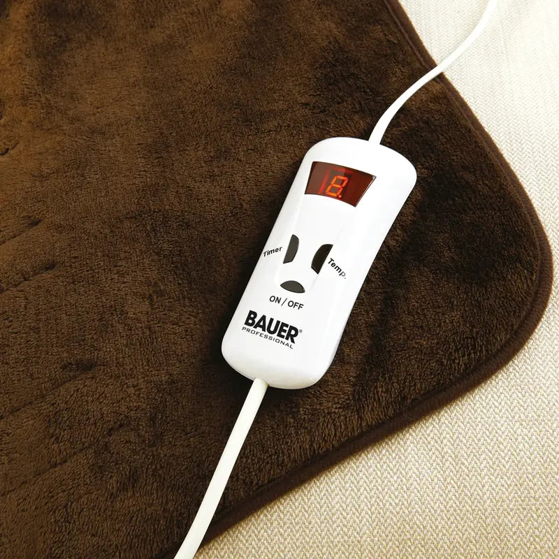 Bauer Luxury Soft Touch Heated Throw Brown