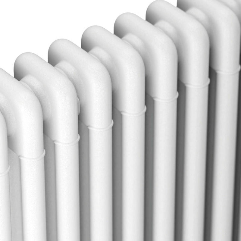 3 Column Horizontal Designer Radiator 
White Close up
