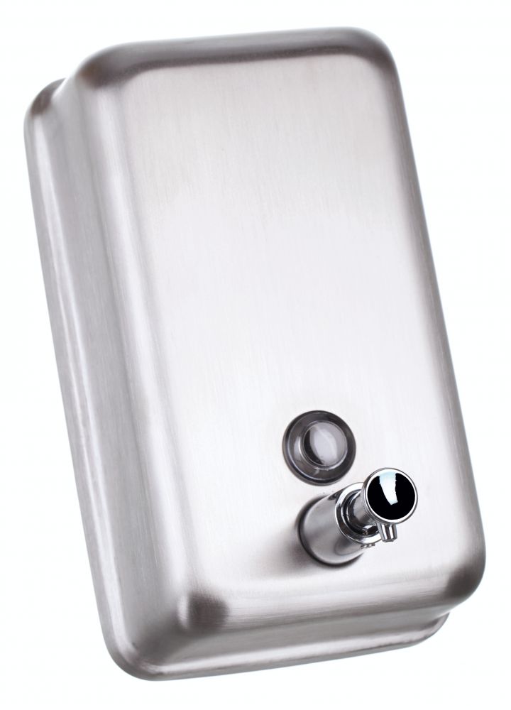 Platinum Vertical Soap Dispenser Brushed Satin
