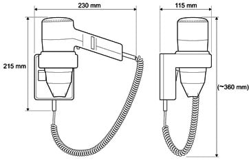 Valera Premium 1200 Super Hair Dryer Drawing