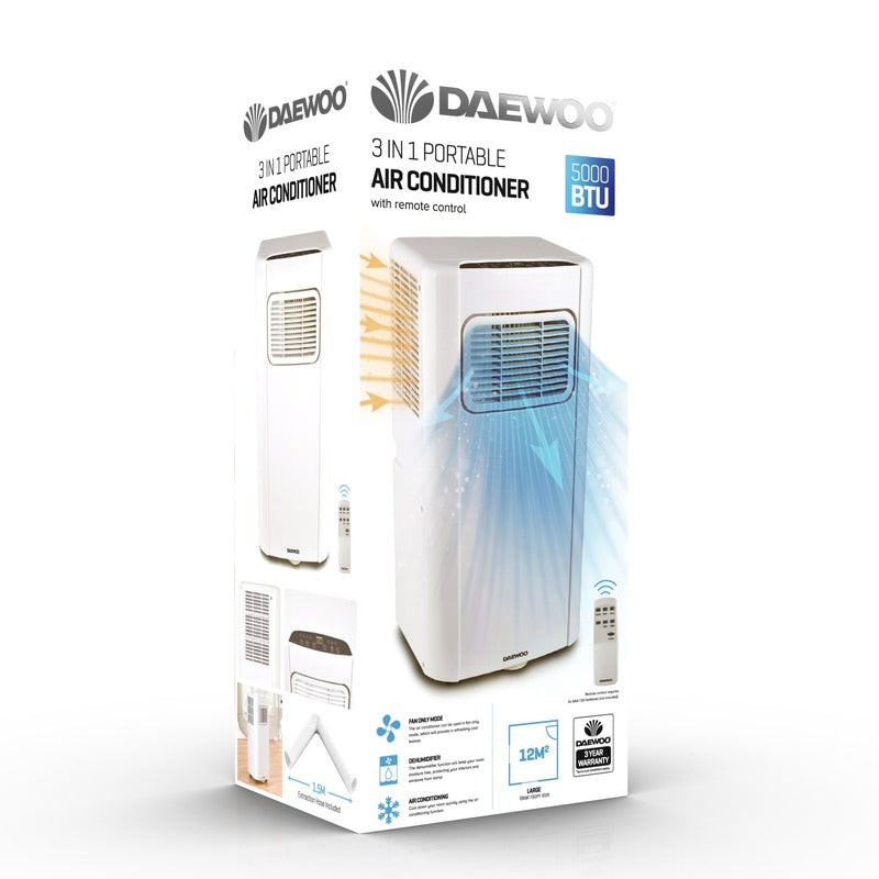 Daewoo 5000 BTU 3-in-1 Portable Air Conditioner