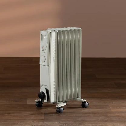 Daewoo 1500W Oil Filled Radiator with Thermostat Control