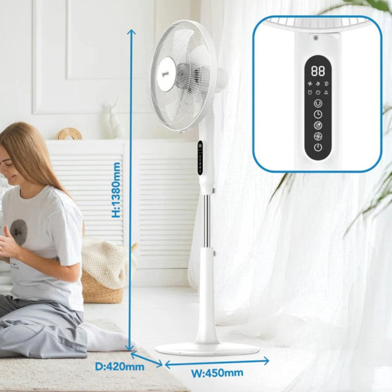 Igenix IGFD2016W Digital Pedestal Fan White