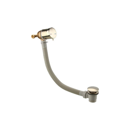 Bath Overflow Filler with Integrated Valve Brushed Brass