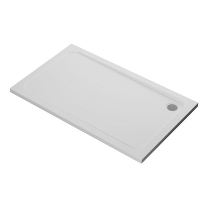 45mm Low Profile 1500 x 700mm Rectangular Shower Tray & Waste White