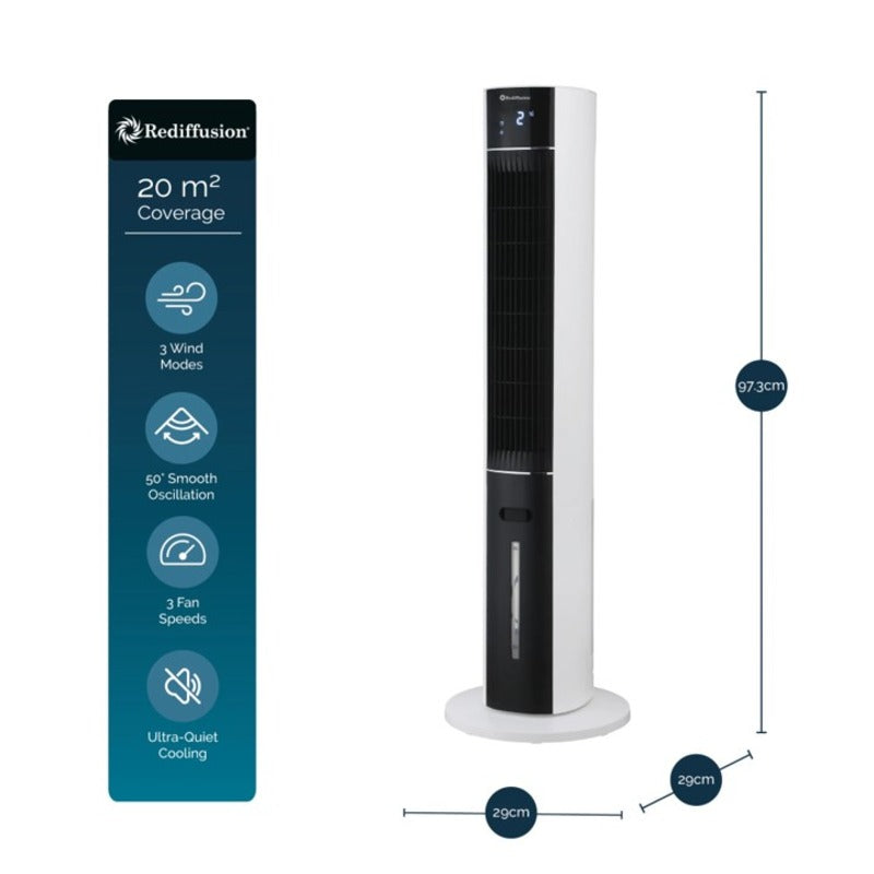 Rediffusion ArcticBreeze Digital 38" Tower Air Cooler