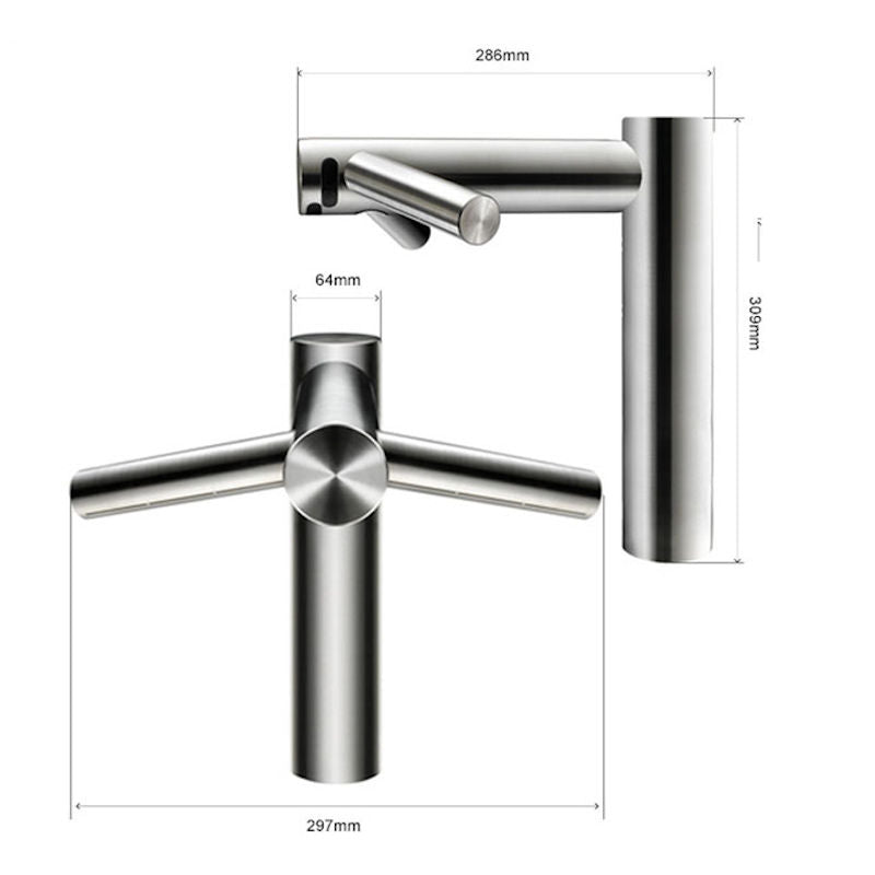 AB10 Dyson Tall Hand Dryer Dimensions