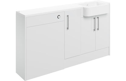 Atlas 1542mm Basin  WC & 1 Door Unit Pack (RH) - White Gloss