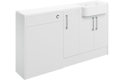Atlas 1542mm Basin  WC & 1 Door Unit Pack (LH) - White Gloss